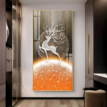 Deer Pure Elegance Premium Acrylic Vertical Wall Art