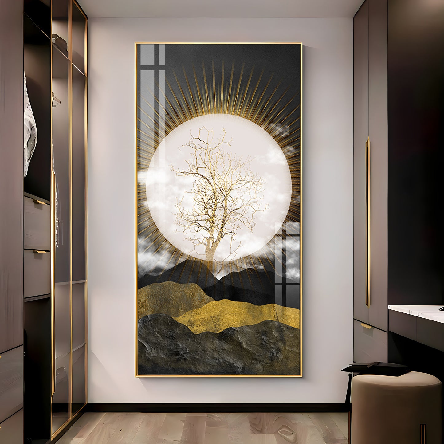 Full Moon Premium Acrylic Vertical Wall Art