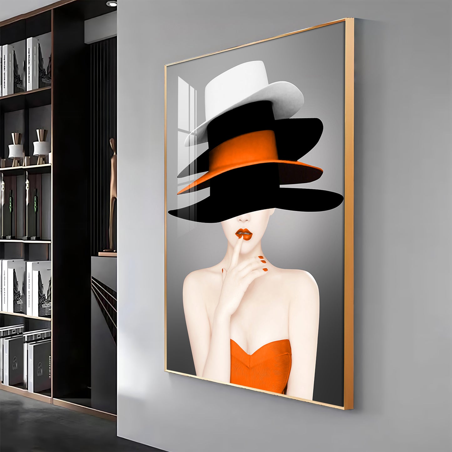 Modern Girl Classy Look Premium Acrylic Vertical Wall Art
