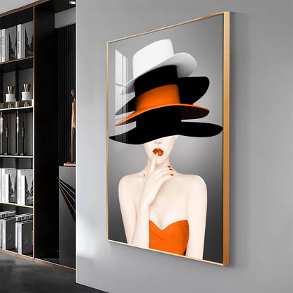 Modern Girl Classy Look Premium Acrylic Vertical Wall Art