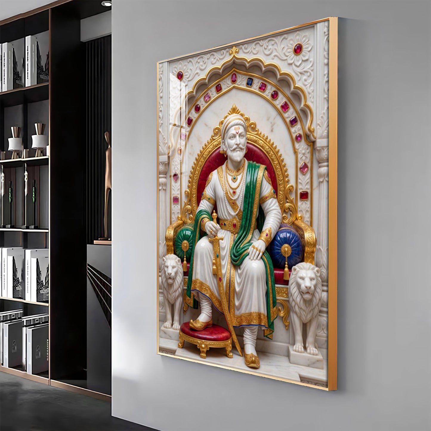 Chatrapati Shivaji Maharaj Premium Acrylic Vertical Wall Art