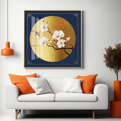 The Blooming Elegance Premium Acrylic Square Wall Art