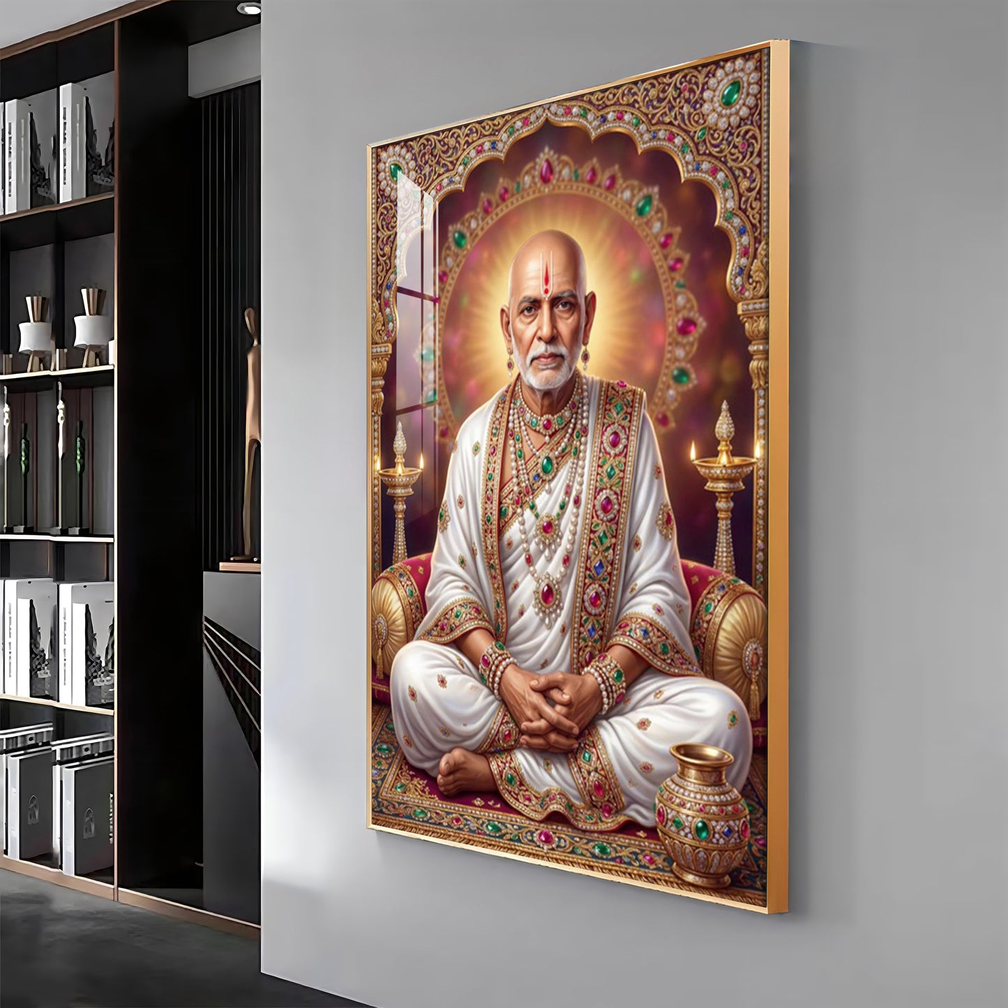 Shree Swami Samarth Maharaj Premium Acrylic Vertical Wall Art