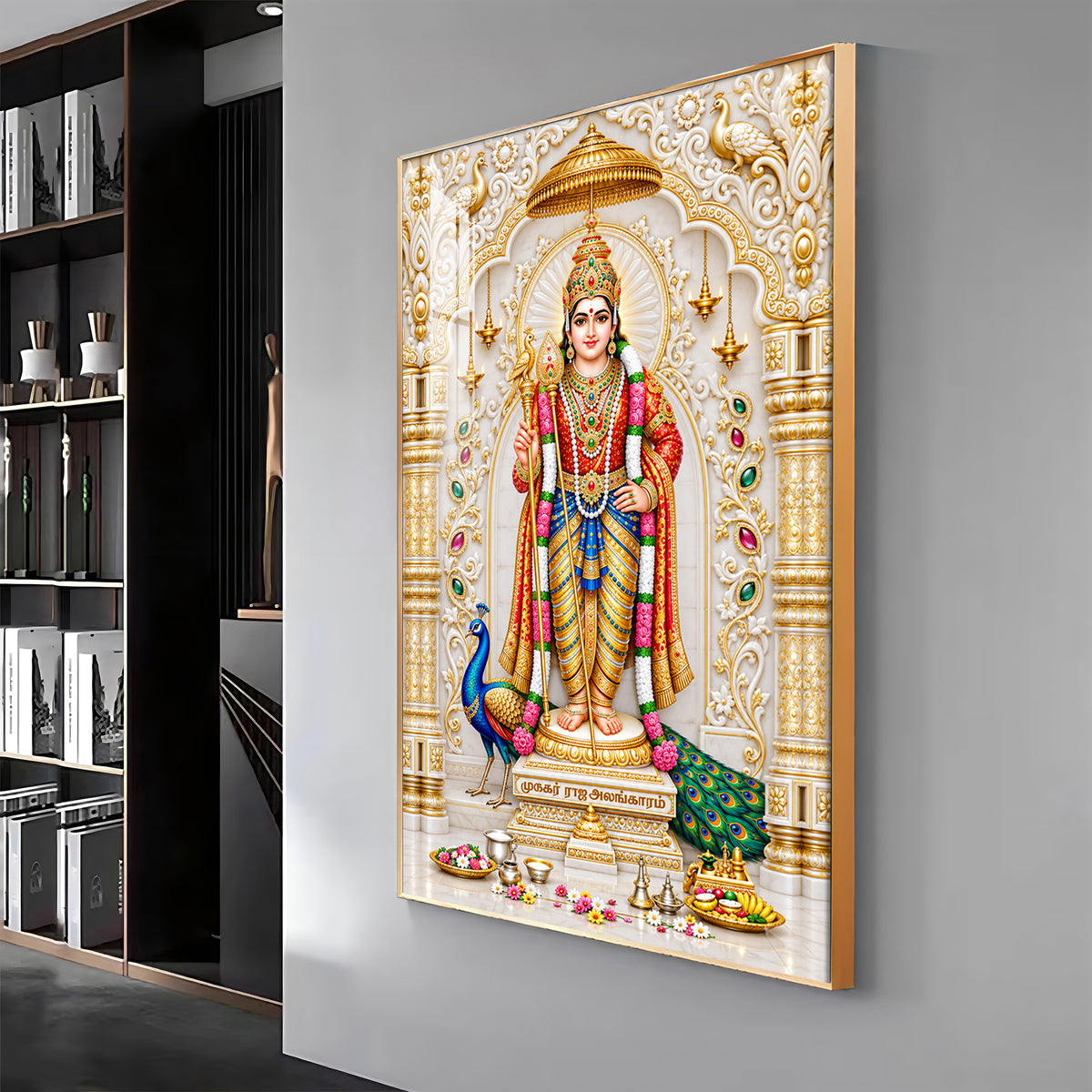 Divine Kartikeya Premium Acrylic Vertical Wall Art