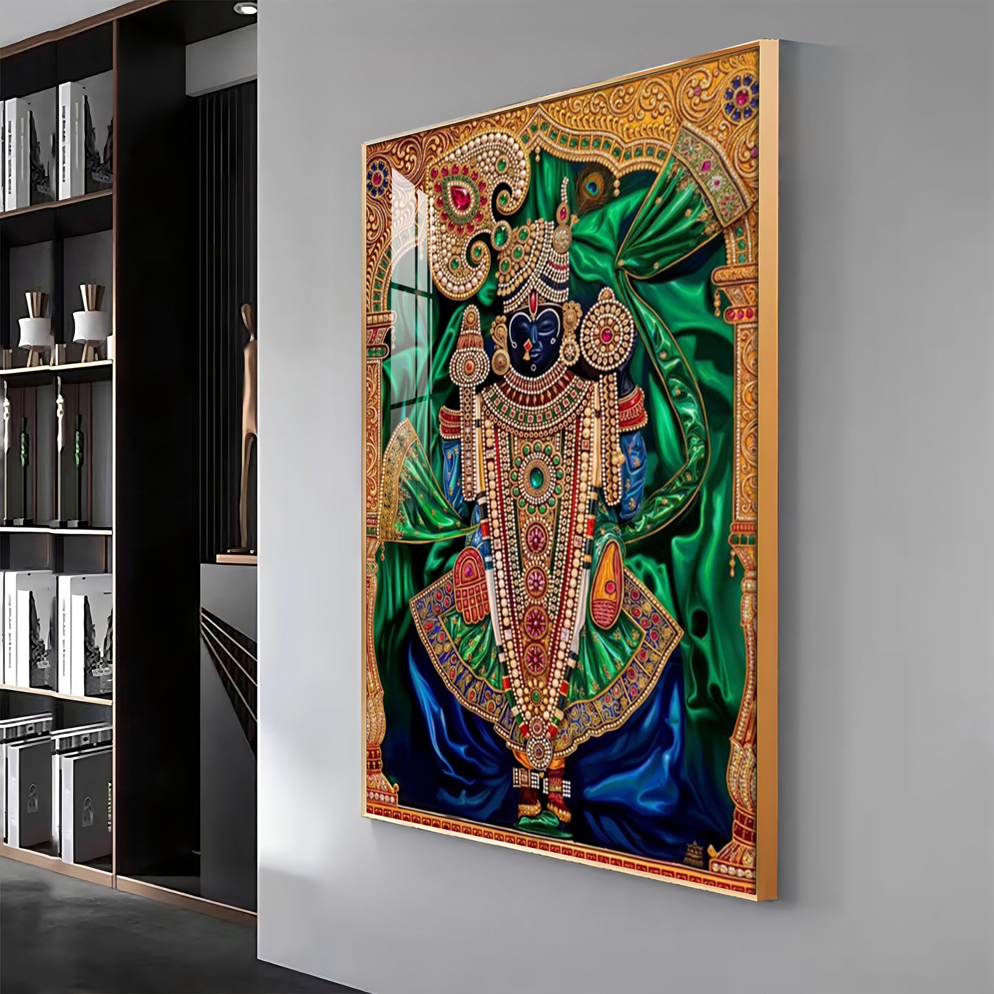 Lord Dwarkadhish Premium Acrylic Vertical Wall Art