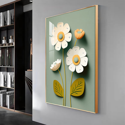 Bouquet Of Flowers Premium Acrylic Vertical Wall Art