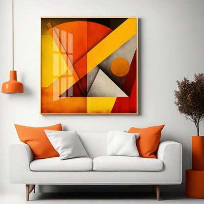 Colored Geometric Premium Acrylic Square Wall Art