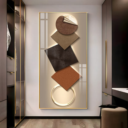 Elegant Geometry Abstract Design Premium Acrylic Vertical Wall Art