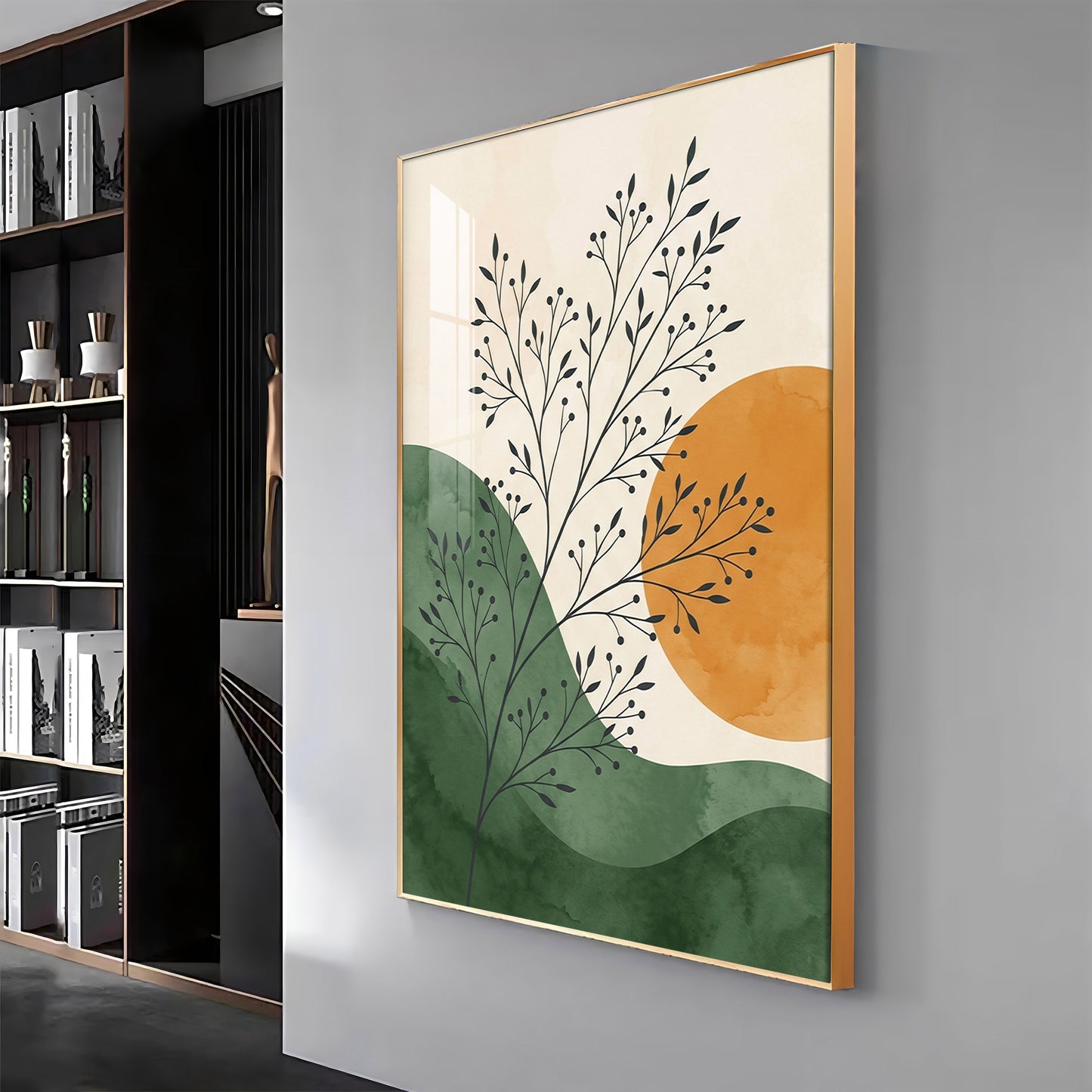 Radiant Leafscape Premium Acrylic Vertical Wall Art