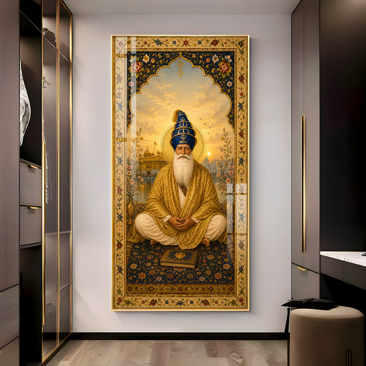 Divine Guru Ram Das Ji Premium Acrylic Vertical Wall Art