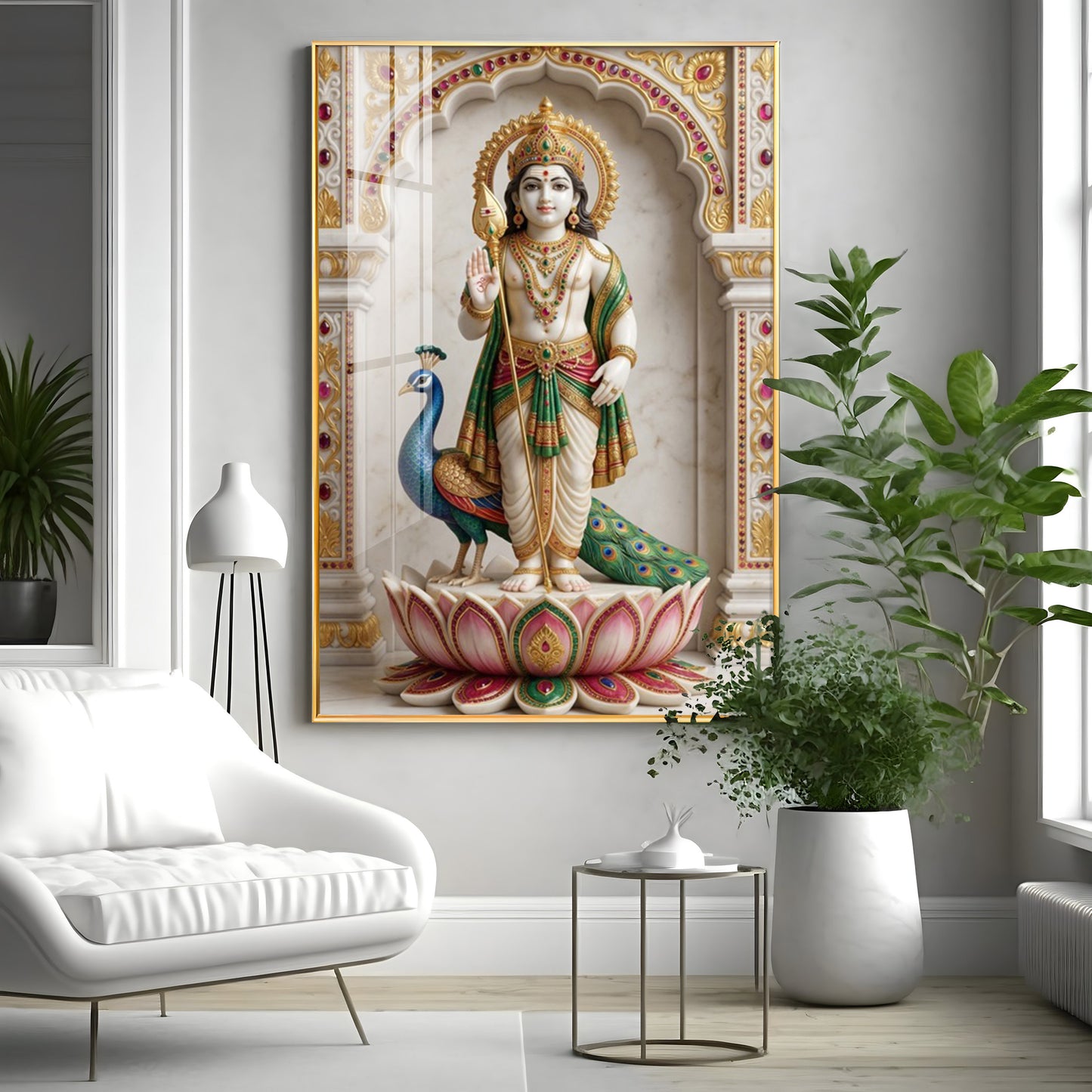 Divine Lord Murungan Premium Acrylic Vertical Wall Art