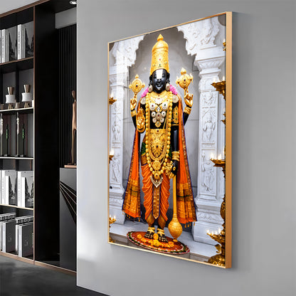 Divine Lord Tirupati Balaji Premium Acrylic Vertical Wall Art