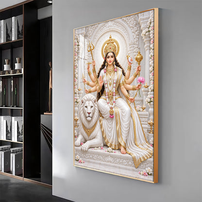 Mata Sherawali Premium Acrylic Vertical Wall Art