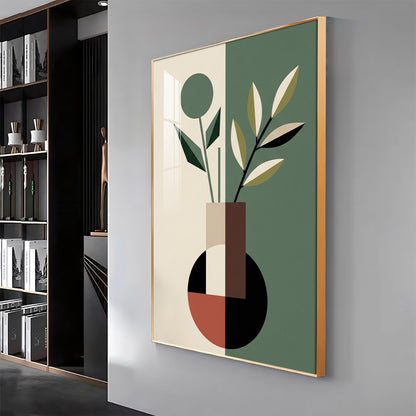 Verdant Floral Fusion Premium Acrylic Vertical Wall Art