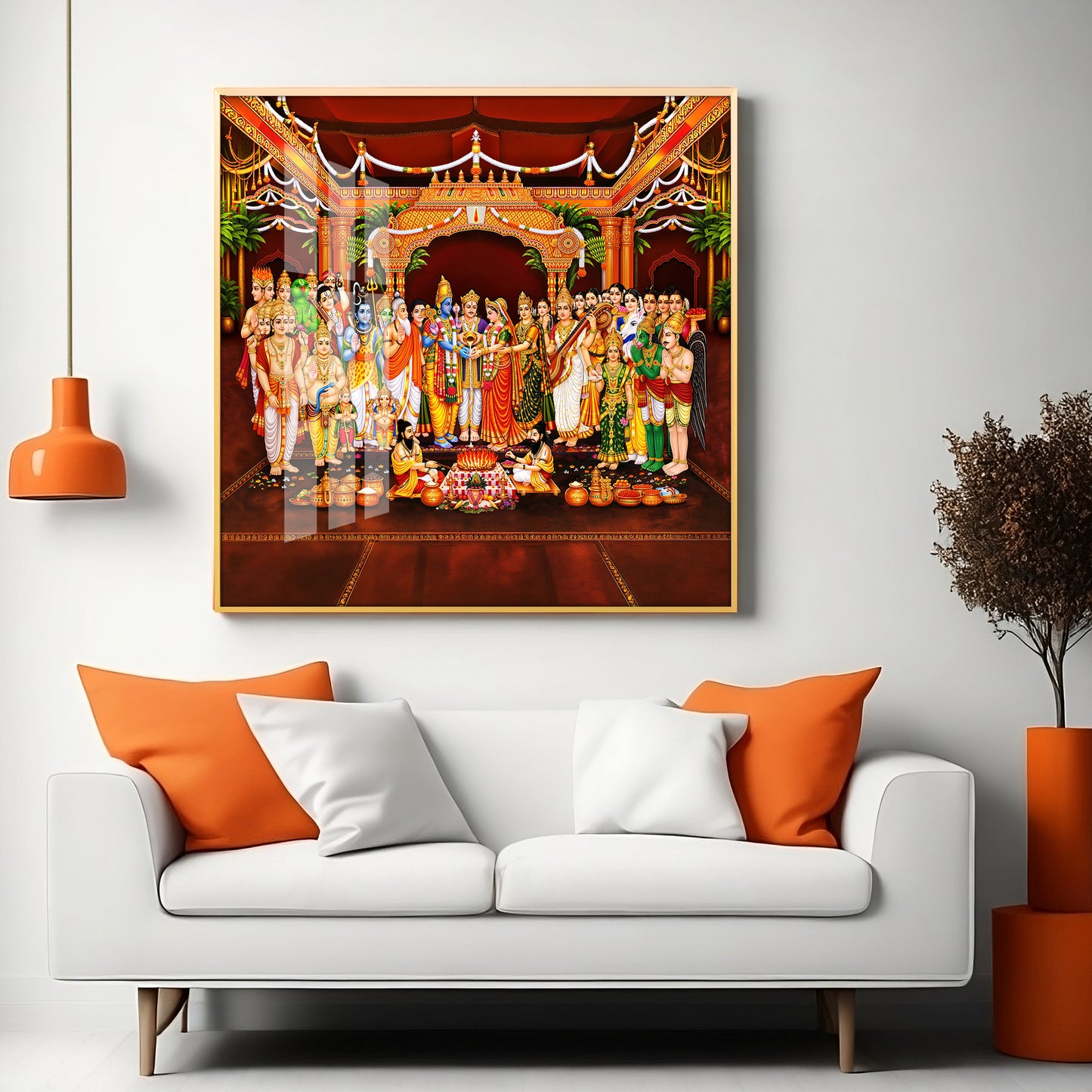 Srinivasa Kalyanam Premium Acrylic Square Wall Art