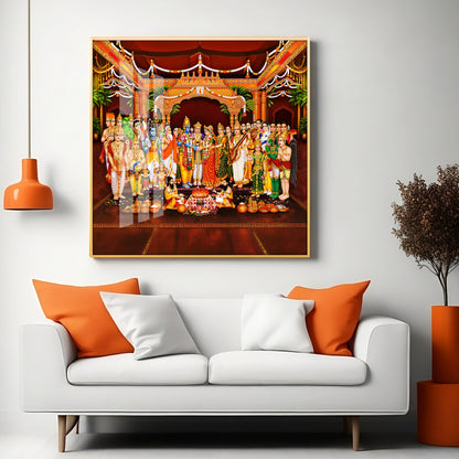 Srinivasa Kalyanam Premium Acrylic Square Wall Art