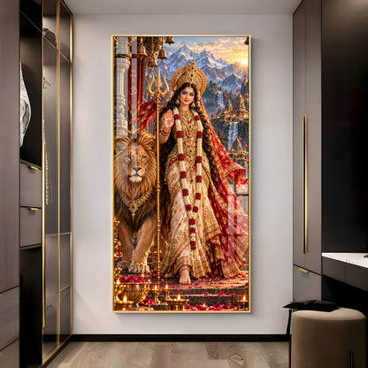 Maa Ambe Premium Acrylic Vertical Wall Art