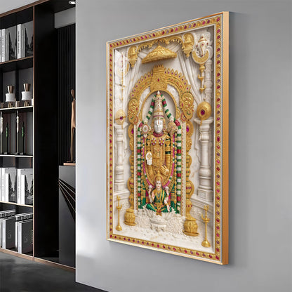 Divine Blessing Of Venkateswara Premium Acrylic Vertical Wall Art