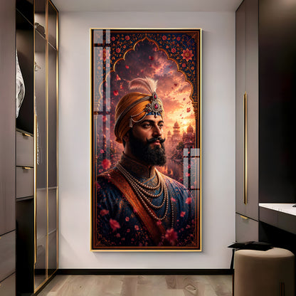 Divine Tenth Sikh Guru Gobind Singh Ji Premium Acrylic Vertical Wall Art
