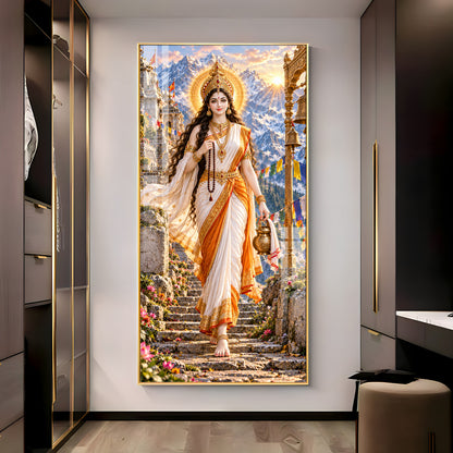 Divine Brahmacharini Maa Premium Acrylic Vertical Wall Art