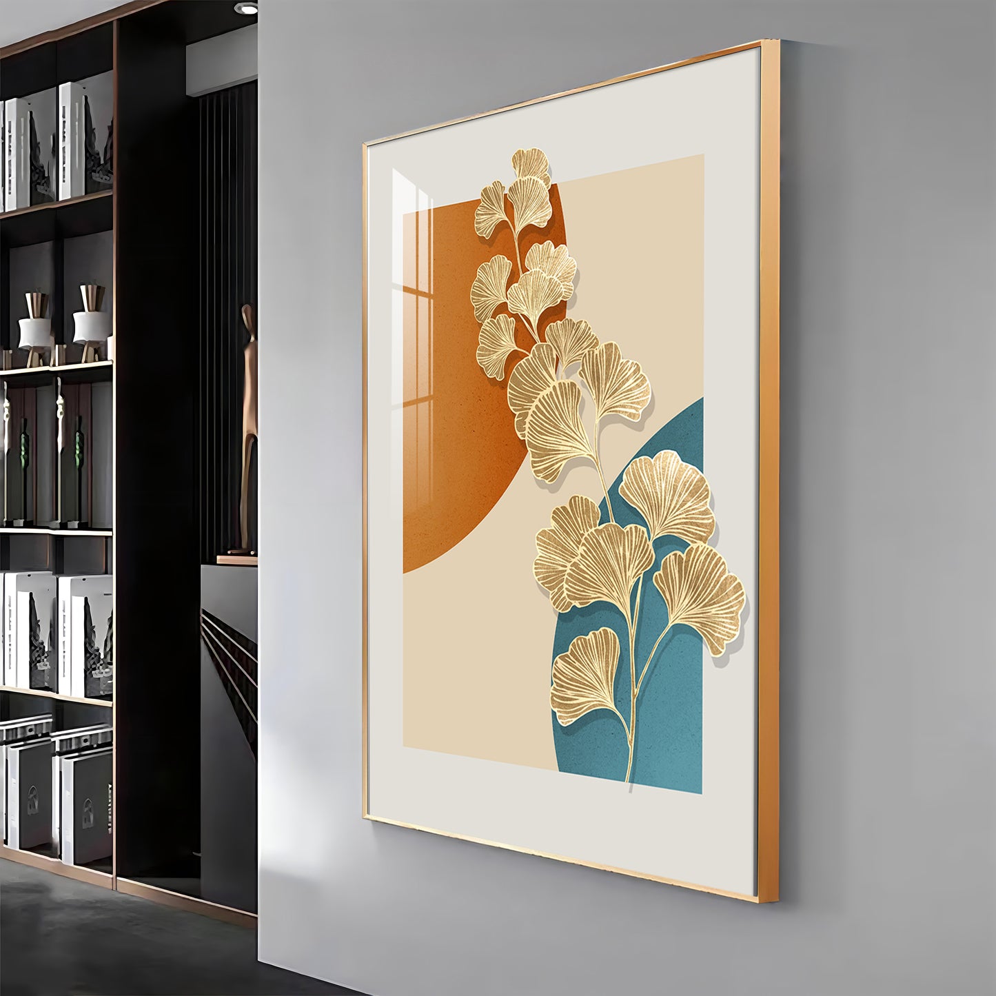 Ginko Leaf Premium Acrylic Vertical Wall Art