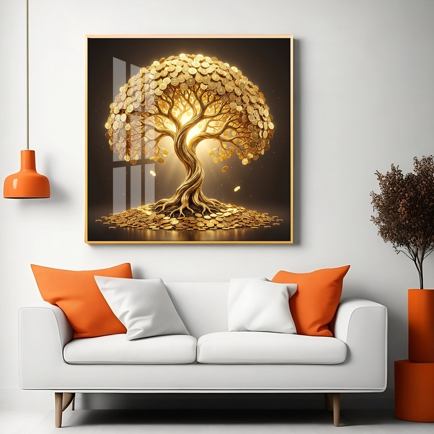 The Eternal Tree Kalpavriksha Premium Acrylic Square Wall Art