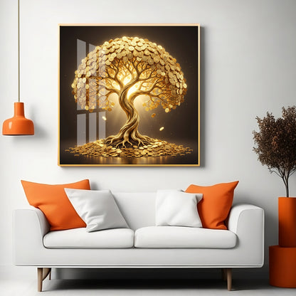 The Eternal Tree Kalpavriksha Premium Acrylic Square Wall Art