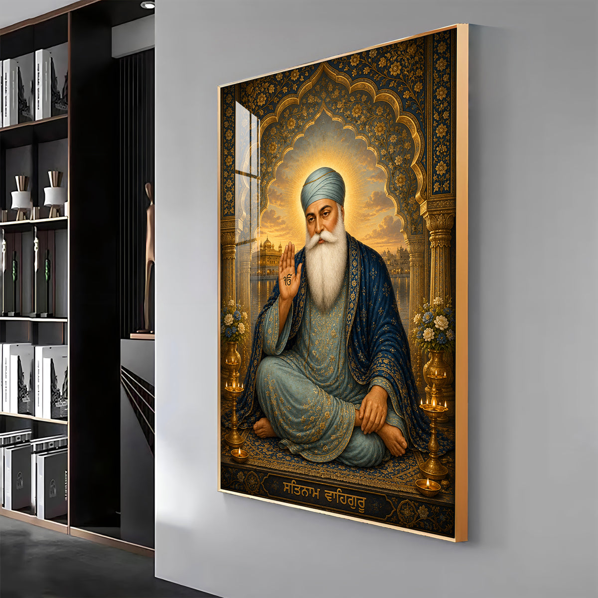 Guru Nanak Dev Ji Divine Blessing Premium Acrylic Vertical Wall Art