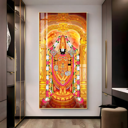 Shree Tirumala Deva Premium Acrylic Vertical Wall Art