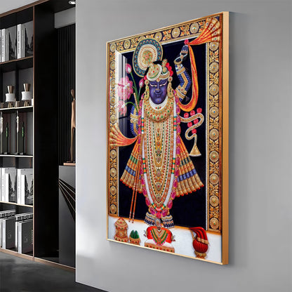 Lord Shrinathji Premium Acrylic Vertical Wall Art