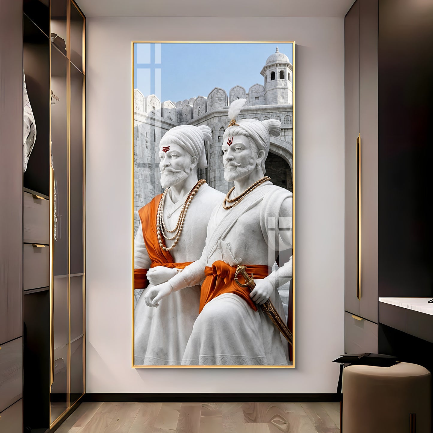 Chhatrapati Shivaji Maharaj & Sambhaji Maharaj Premium Acrylic Vertical Wall Art