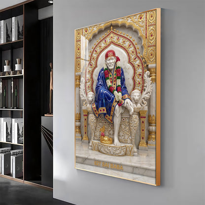 Om Sai Ram Premium Acrylic Vertical Wall Art