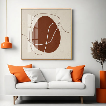 Minimalist Eggscape Premium Acrylic Square Wall Art
