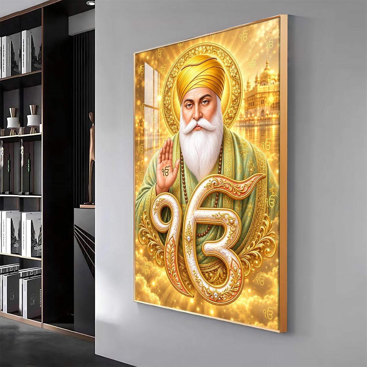 Divine Sri Guru Nanak Dev Ji Premium Acrylic Vertical Wall Art