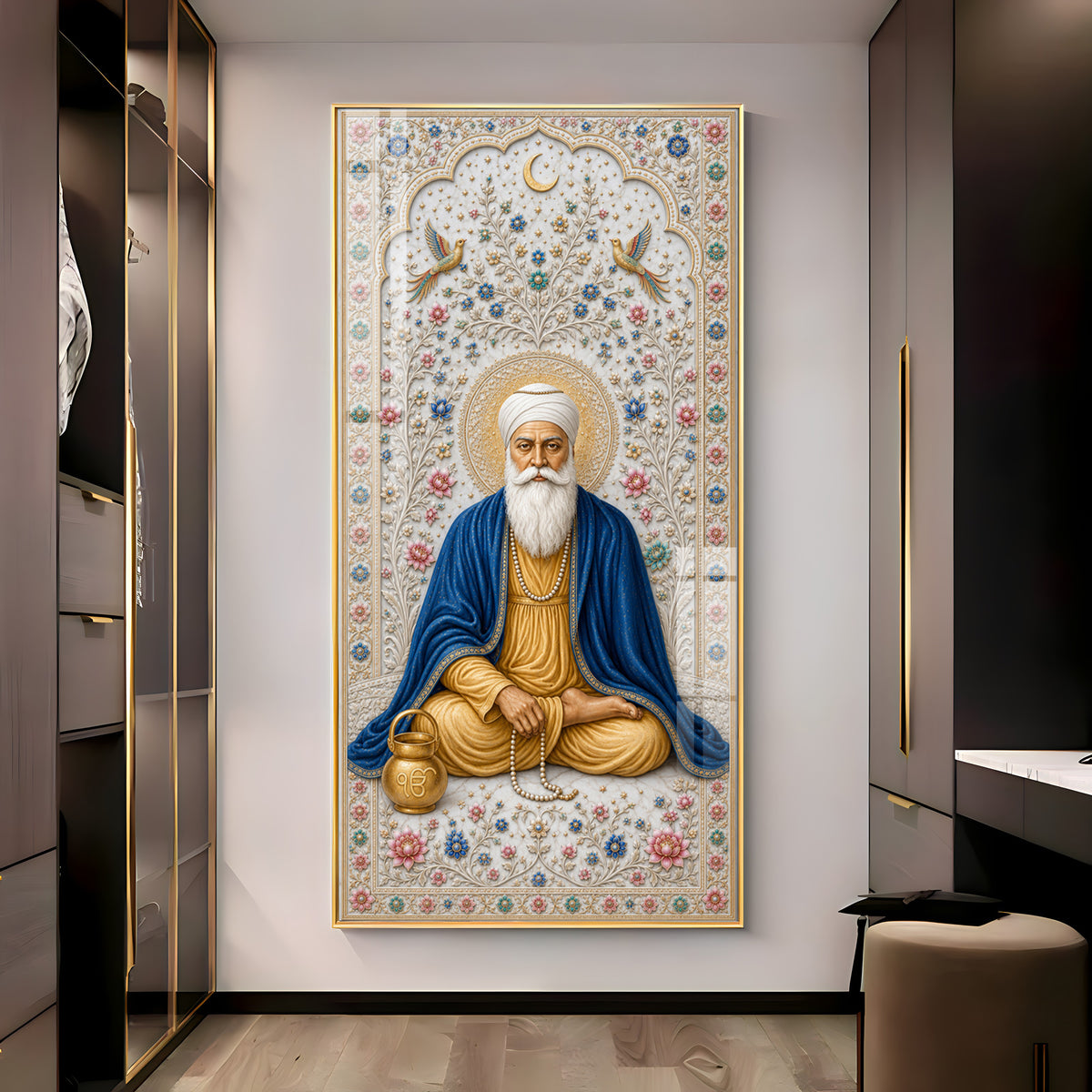 Holy Guru Nanak Dev Ji Premium Acrylic Vertical Wall Art