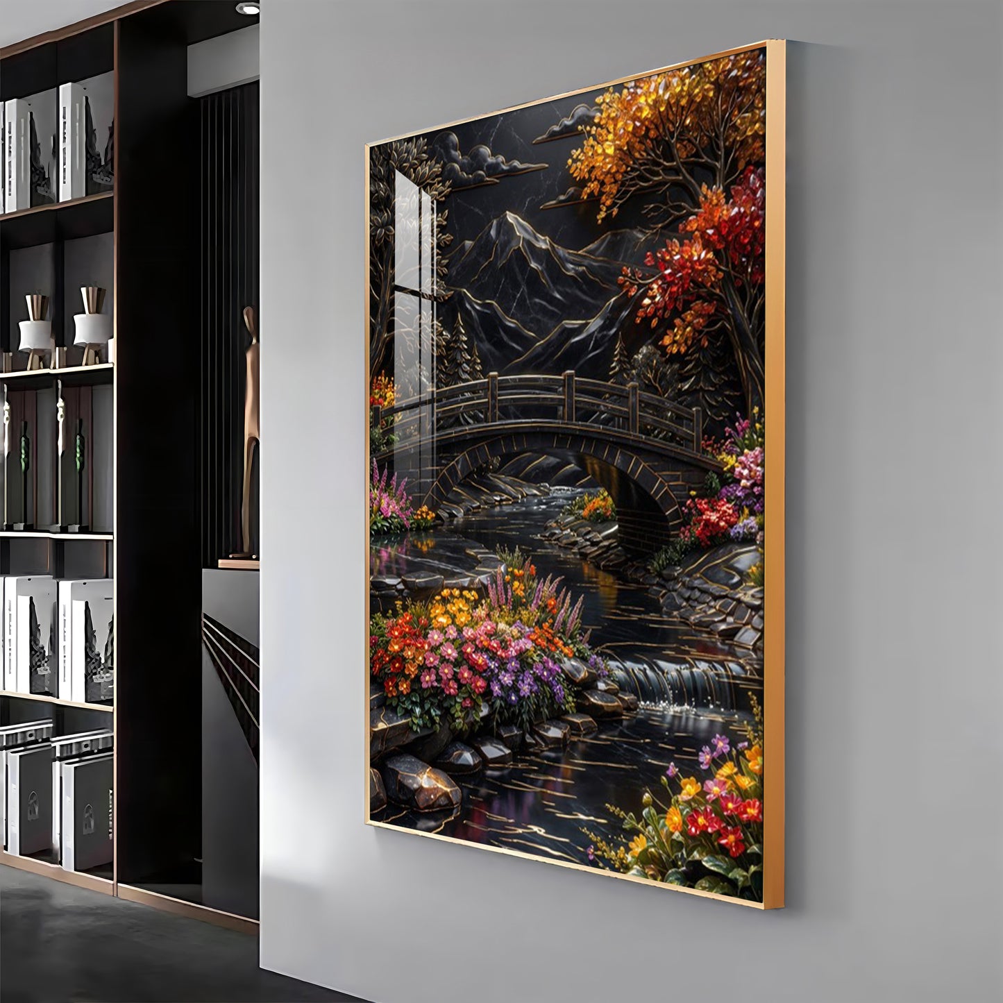 Tranquil Garden Premium Acrylic Vertical Wall Art