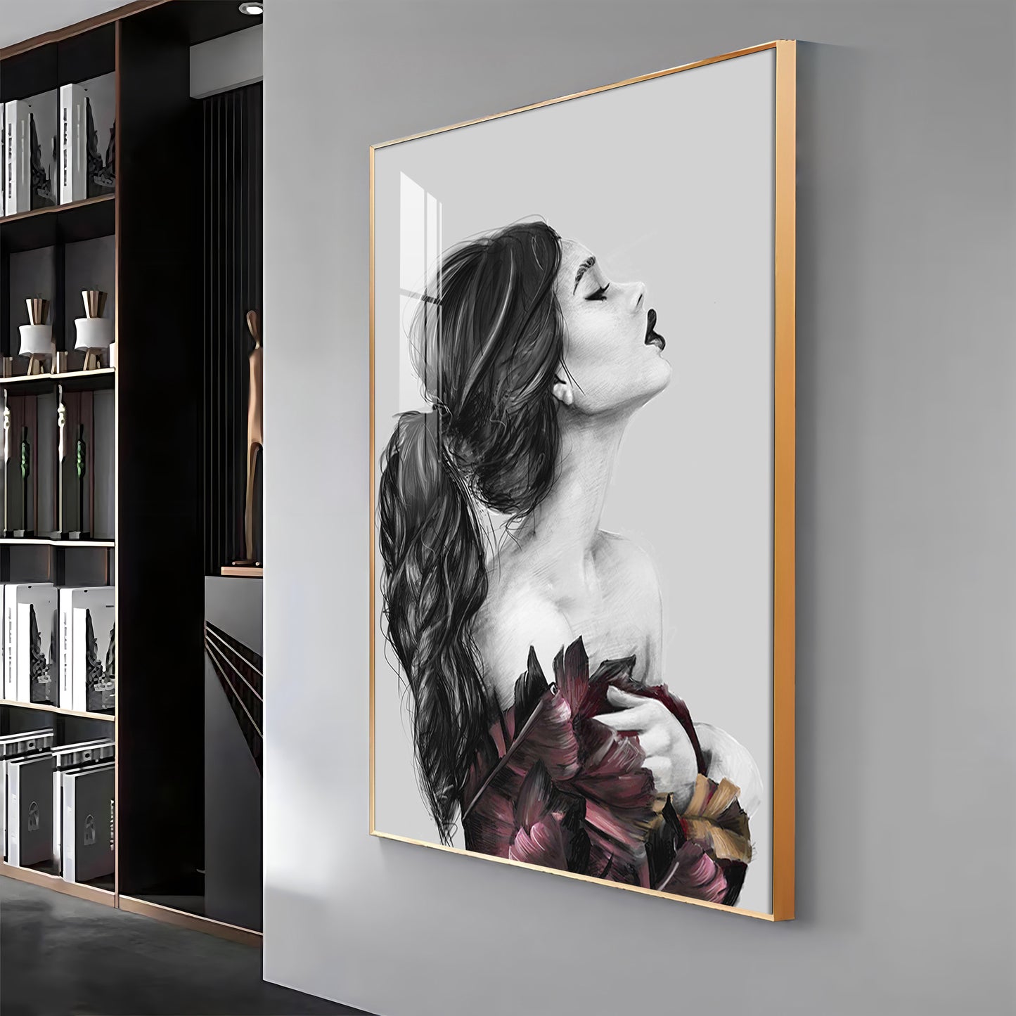 Charm Of Modern Girl Premium Acrylic Vertical Wall Art