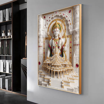 Lord Ram Ji Premium Acrylic Vertical Wall Art