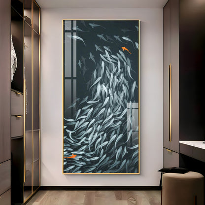 Fish Aquatic Harmony Premium Acrylic Vertical Wall Art