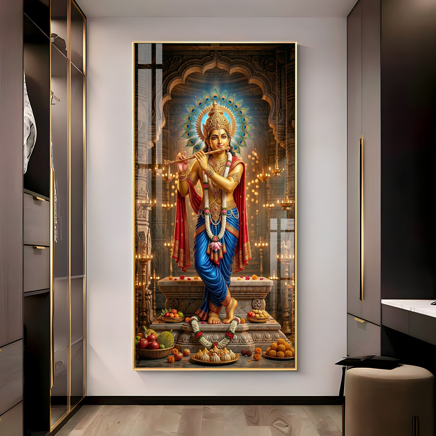 Shiv Putra Ganesh Ji Premium Acrylic Vertical Wall Art