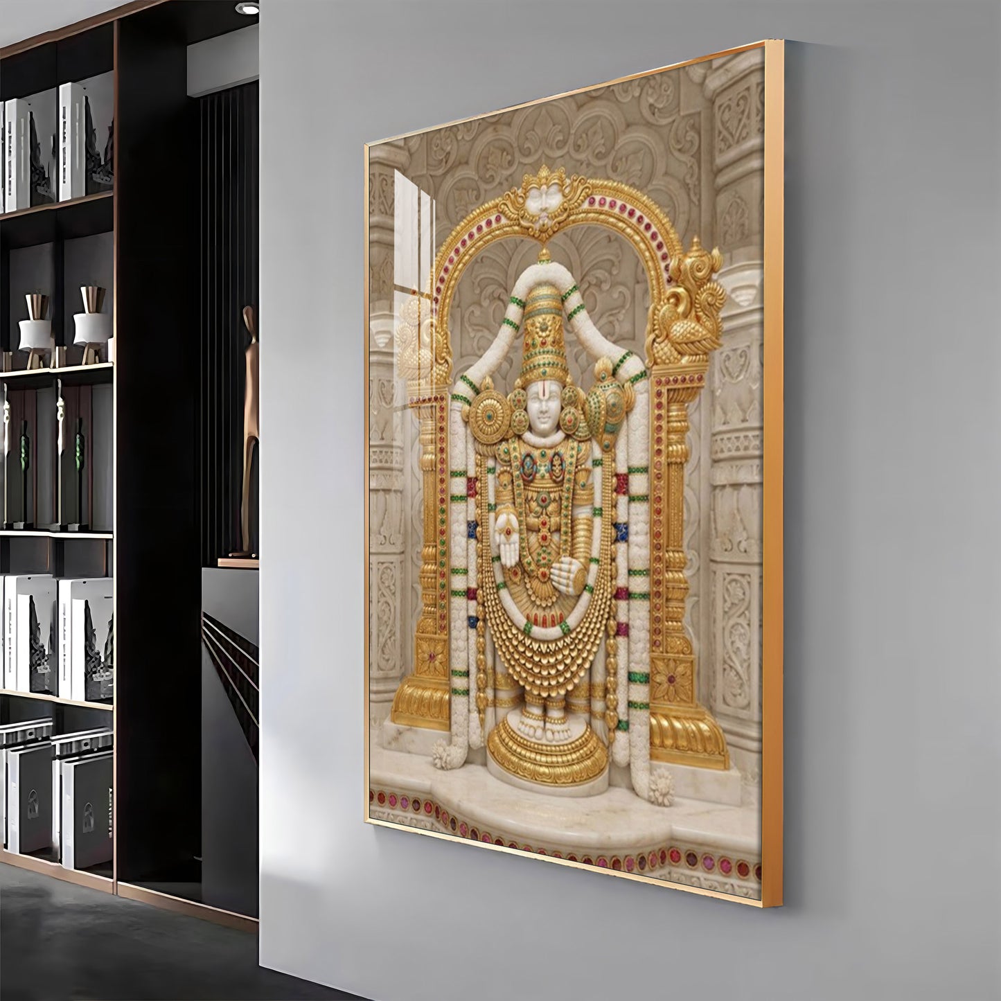 Lord Raja Ram Premium Acrylic Vertical Wall Art