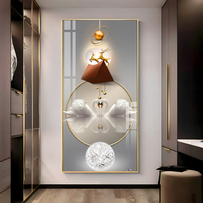 Reflective Elegance Premium Acrylic Vertical Wall Art