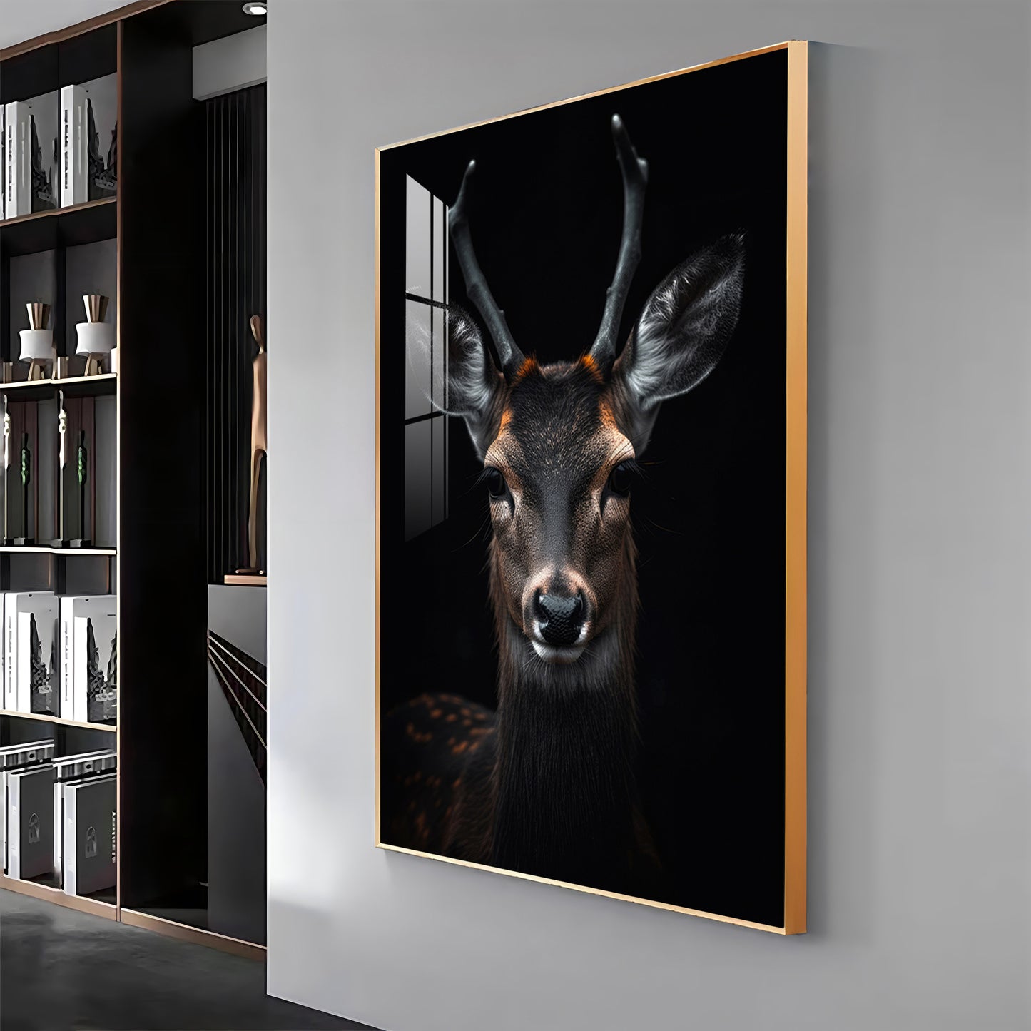 Sambar Deer Premium Acrylic Vertical Wall Art