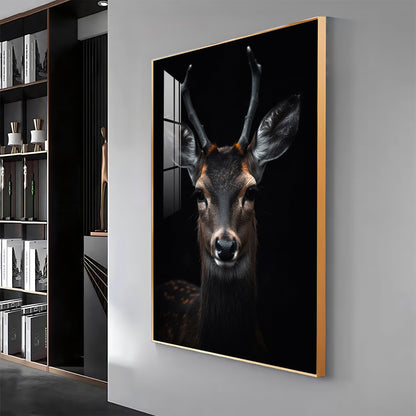 Sambar Deer Premium Acrylic Vertical Wall Art