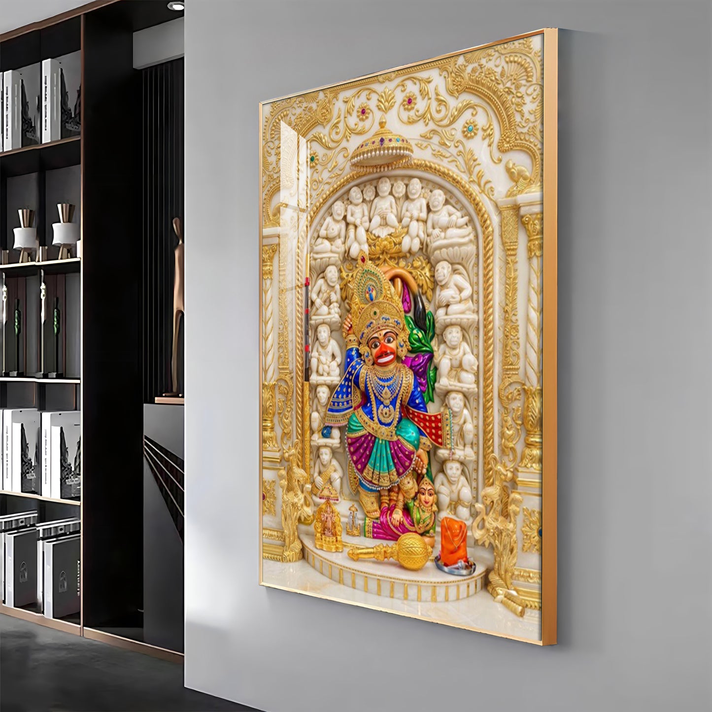 Divine Hanuman Ji Premium Acrylic Vertical Wall Art