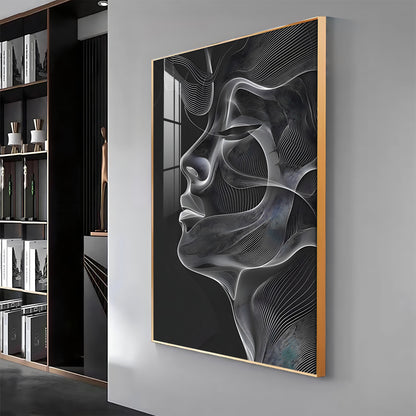 Black & White Beauty Premium Acrylic Vertical Wall Art