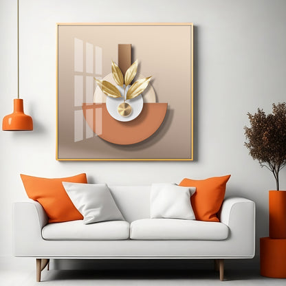 Leafy Luxe Vase Premium Acrylic Square Wall Art