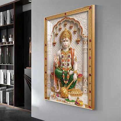 Lord Sankat Mochan Hanuman Premium Acrylic Vertical Wall Art