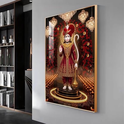 Lord Bajrangbali Premium Acrylic Vertical Wall Art