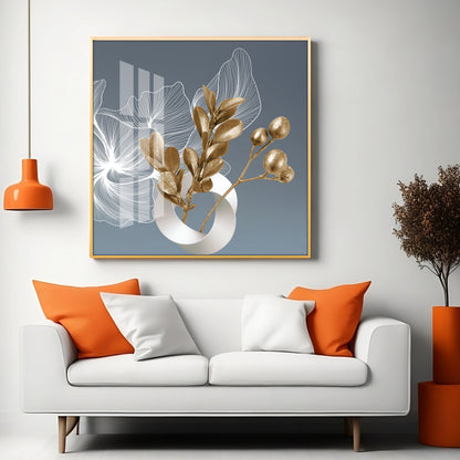 Nordic Golden Minimalism Premium Acrylic Square Wall Art